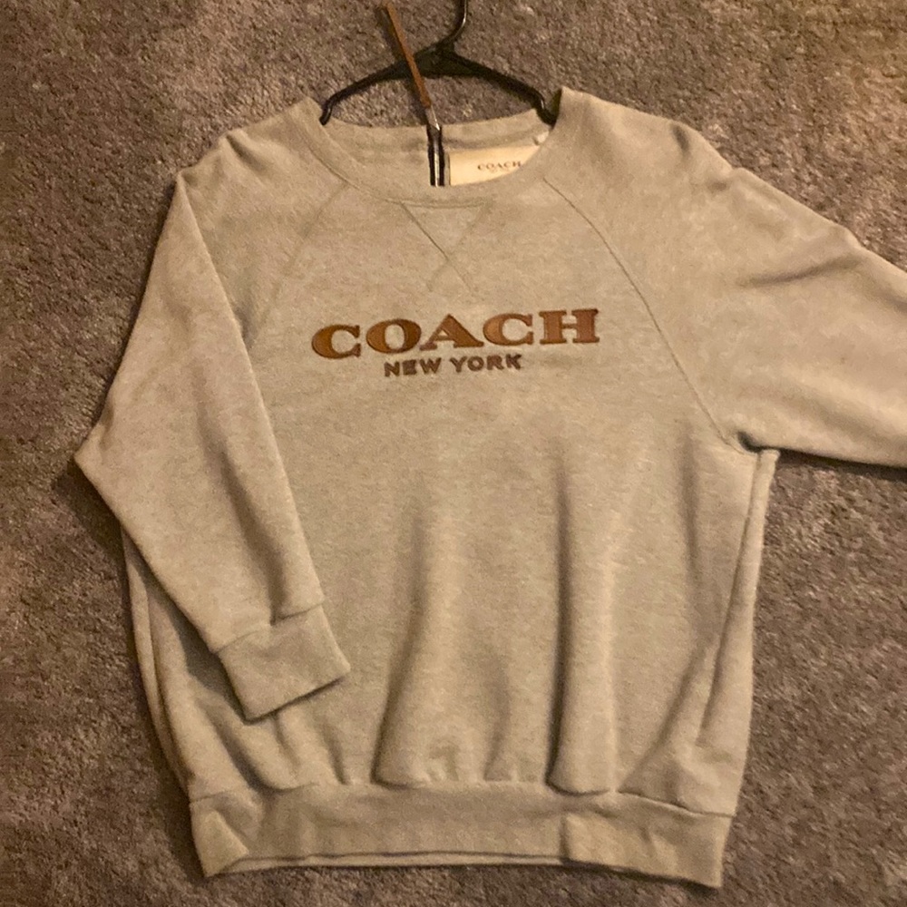 Coach 3/4 sleeve crew neck sweatshirt